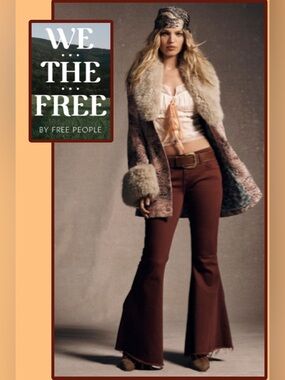NWT Free People We The Free Emre Low Rise Flare Jeans
